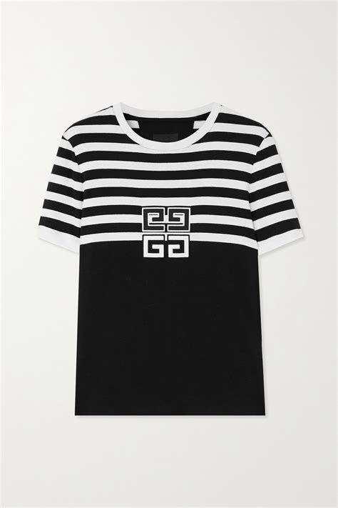 givenchy jersey shore|GIVENCHY Appliquéd striped cotton.